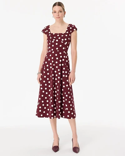 Fit + Flare Poplin Midi Dress