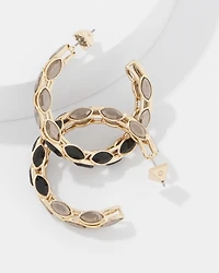 Hematite Hoop Earrings