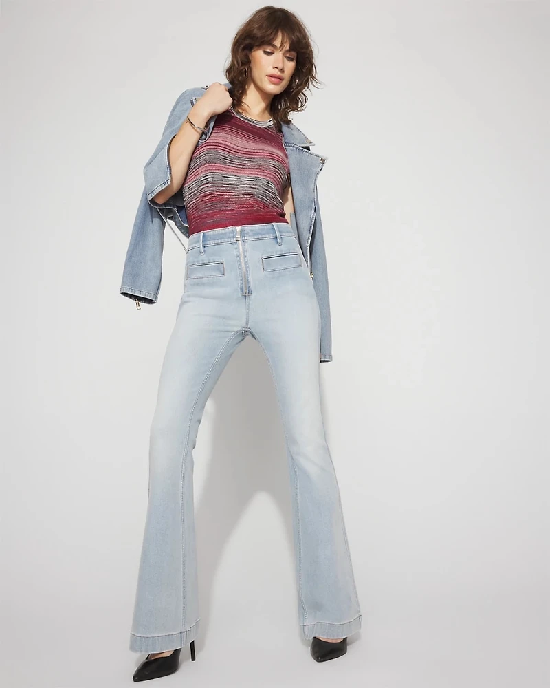 Extra High-Rise Novelty Pocket Flare Jean