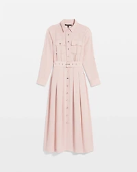 Long Sleeve Utility Shirt Dress
