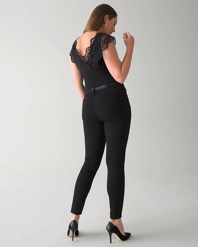 High-Rise Black Skinny Jeans