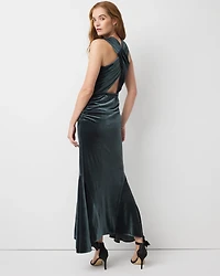 Peekaboo Back Velvet Dress