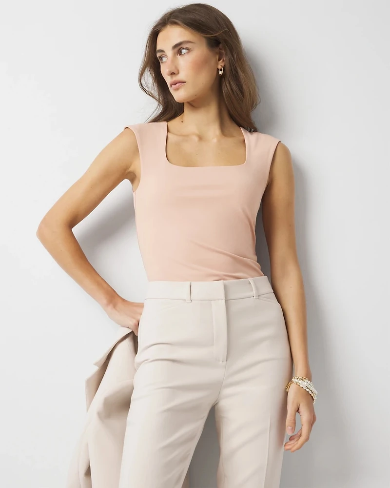 WHBM FORME™ All Ways Stretch Square Neck Top