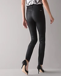 Genuine Leather Slim Ankle Pants