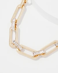 Elongated Links Single Strand Necklace