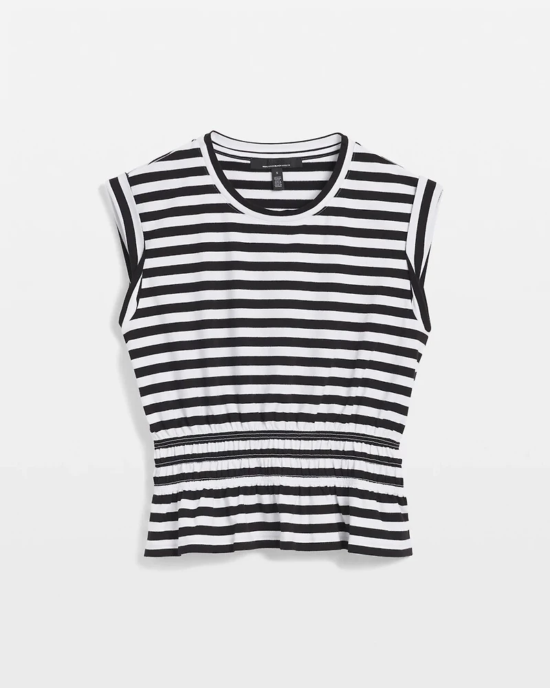Smocked Peplum Tee