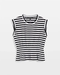 Smocked Peplum Tee