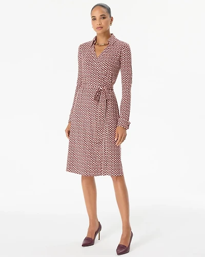 Collared Wrap Dress