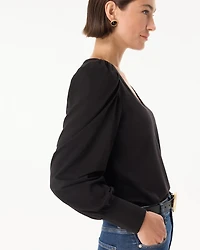 Blouson Sleeve V-neck Top
