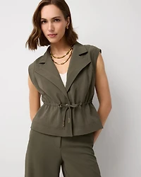 Drawcord-Waist Vest