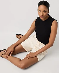 Drawstring High Rise Pull-On Short