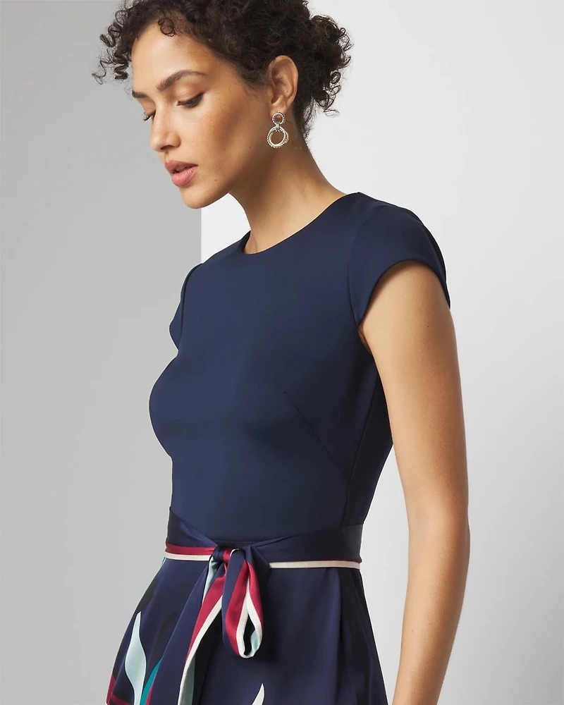Handkerchief-Hem Midi Dress