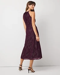Jacquard Halter Midi Dress