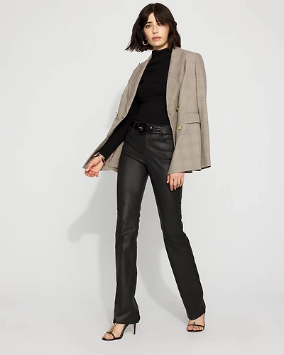 Petite High-Rise Coated Micro Bootcut Jean