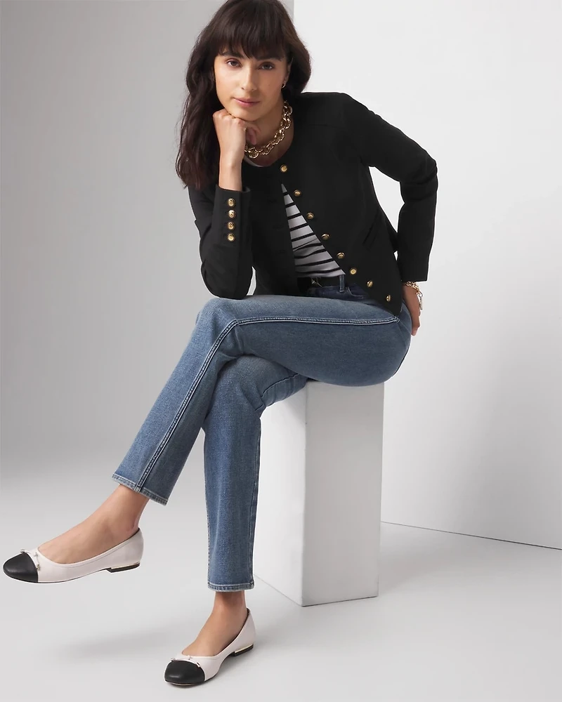 Cropped Luxe Stretch Jacket