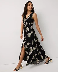 Ruffle Chiffon Maxi Dress