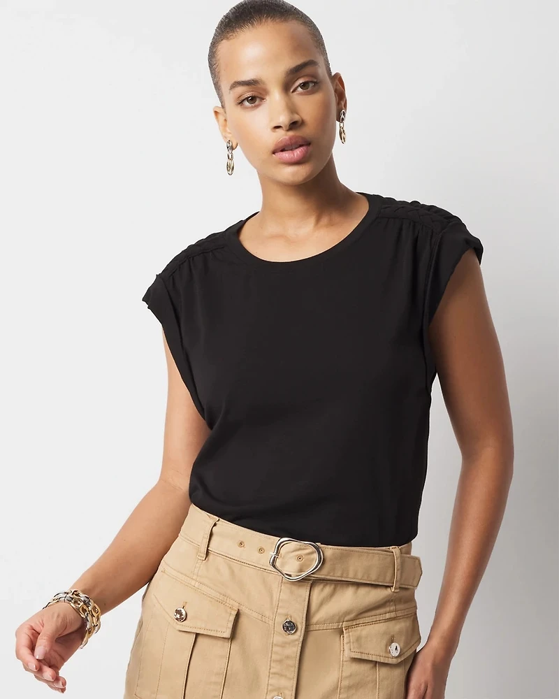 Braided Shoulder Tee