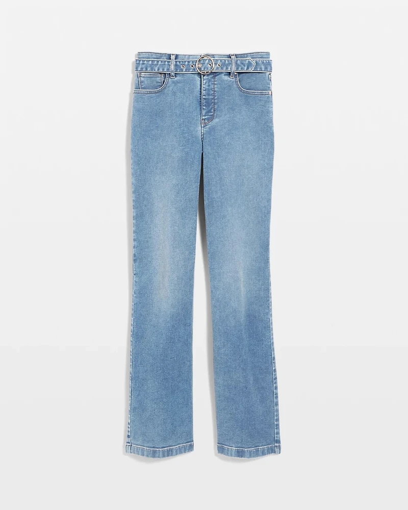 High-Rise Belted Trouser Ease Jean