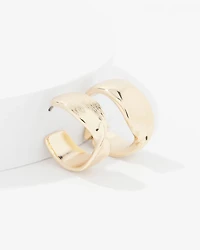 Gold Twisted Hoop Earrings