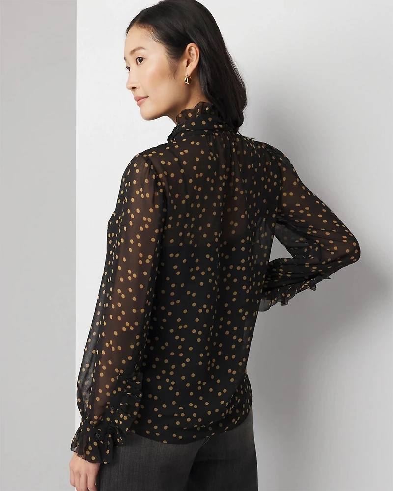 Chiffon Ruffle Blouse