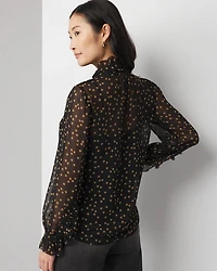 Chiffon Ruffle Blouse