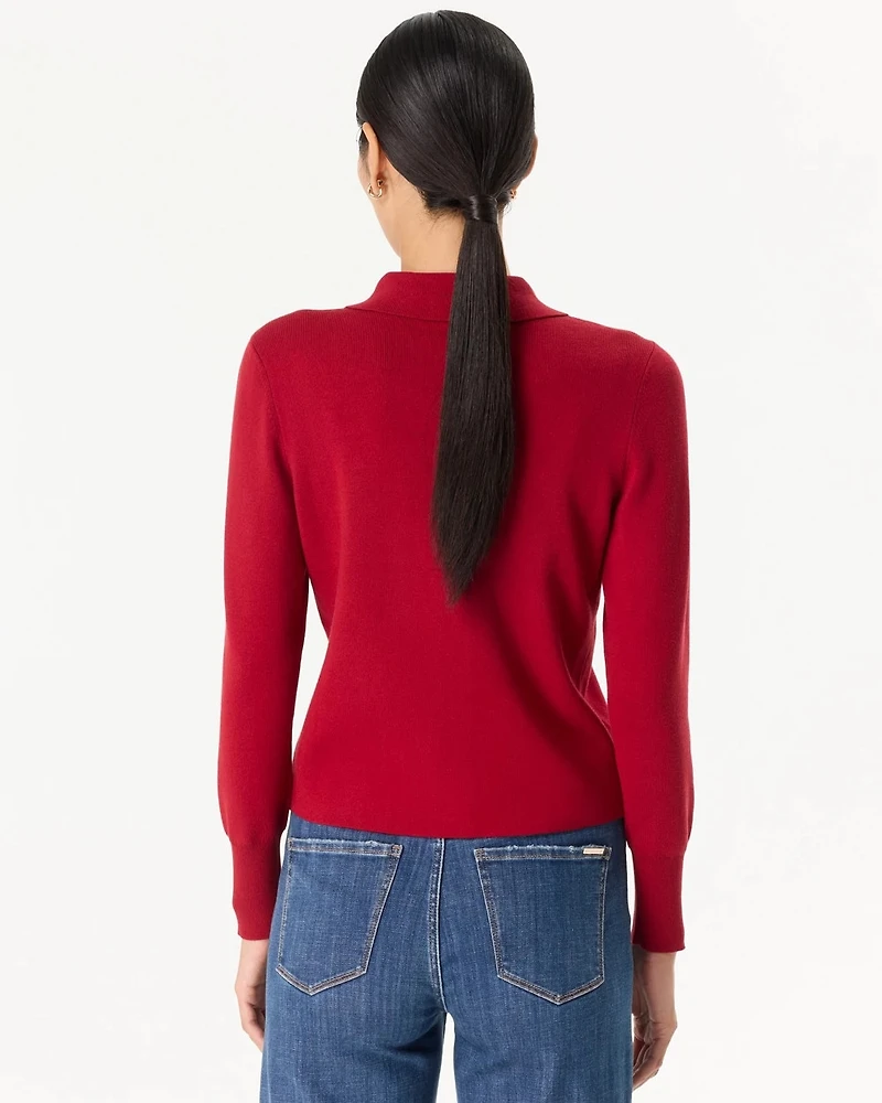 Collared Button Front Cardigan