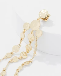 Gold Hammered Disc Chandelier Earrings