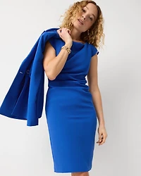 Cap Sleeve Draped Sheath Dress