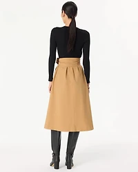 Petite Long Sleeve Crew Neck Midi Dress