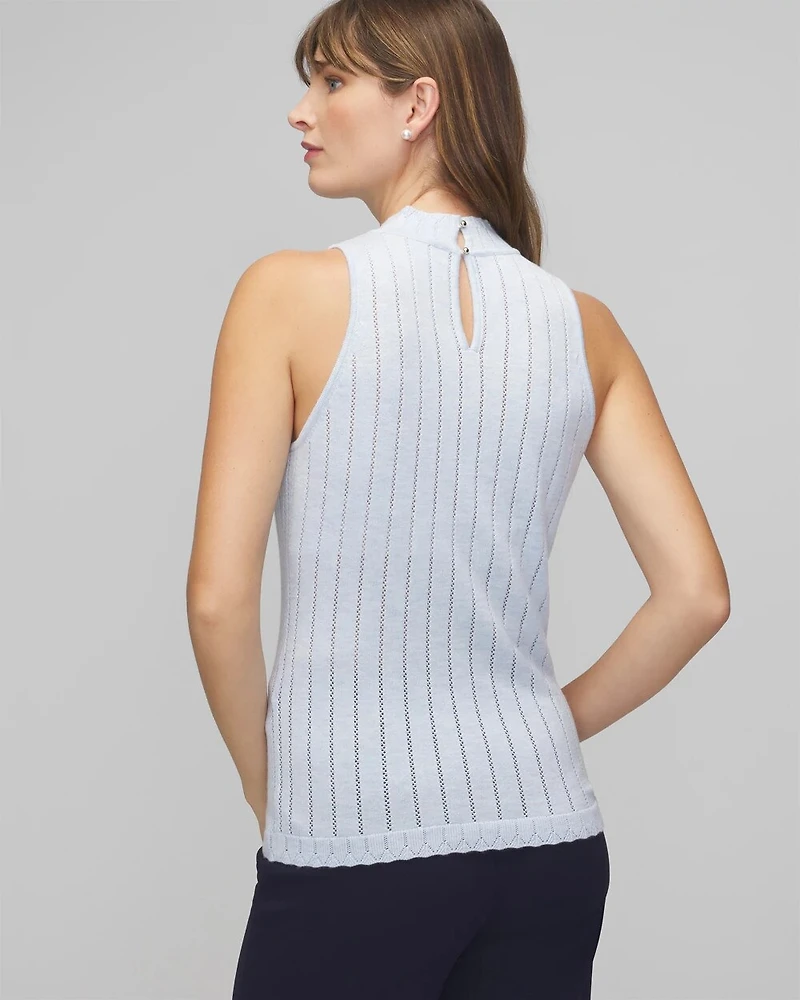 Cashmere Blend Mockneck Tank