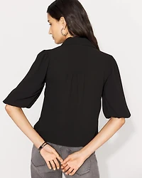 Puff Sleeve Ruffle Shirt