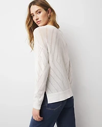 Novelty Stitch V-Neck Sweater