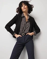Cropped Sweater Blazer