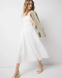 Cotton Poplin Halter Midi Dress