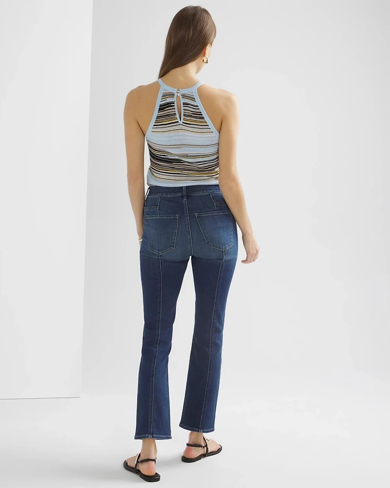 High-Rise Everyday Soft Denim Double Pocket Bootcut Jeans