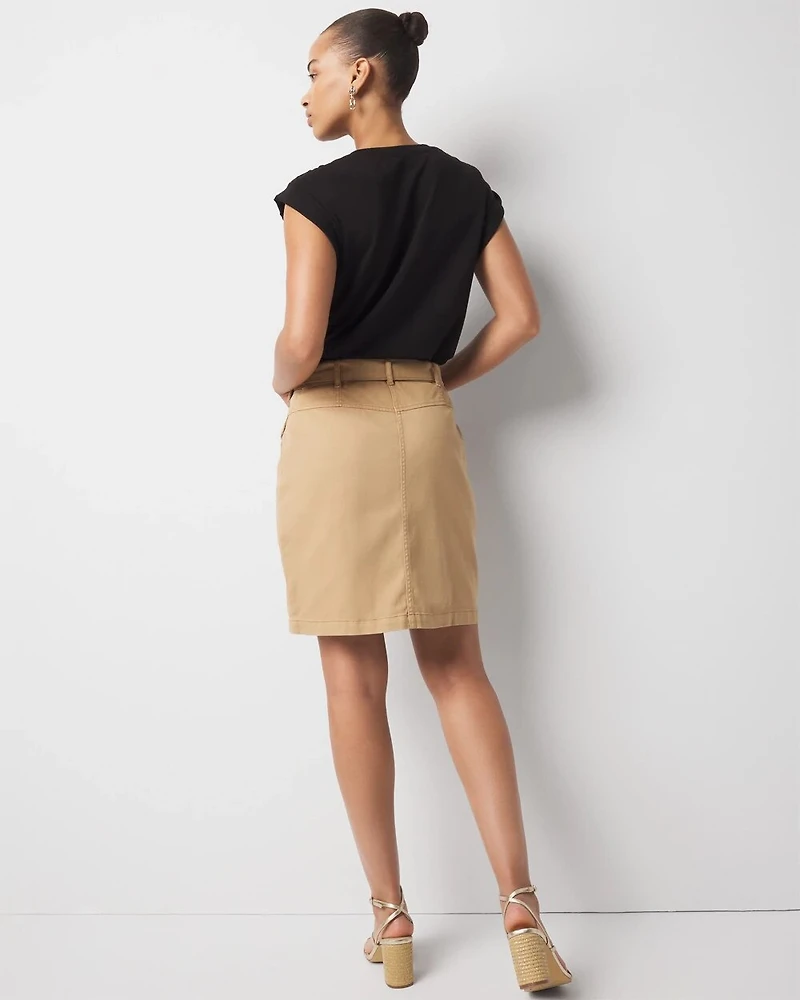 Belted Cargo Mini Skirt