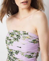 Strapless Chiffon Maxi Dress