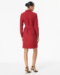 Petite Long Sleeve Shirt Dress