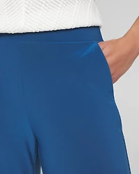 Matte Jersey Wide-Leg Ladder Trim Pant