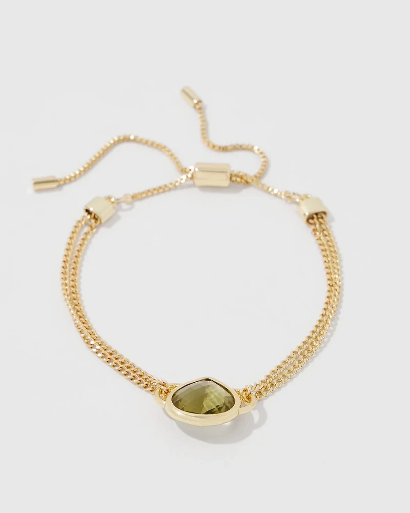 Olive + Gold Bracelet