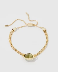 Olive + Gold Bracelet