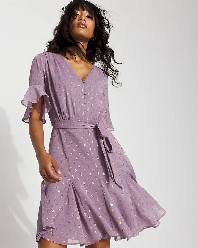 white house black market purple dress White House Black Market- Purple sleeveless dress w/ belt sz. 14