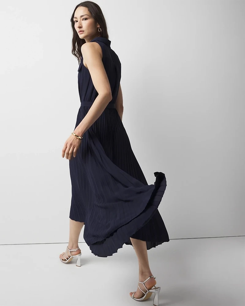 Petite Pleated Shirt Dress