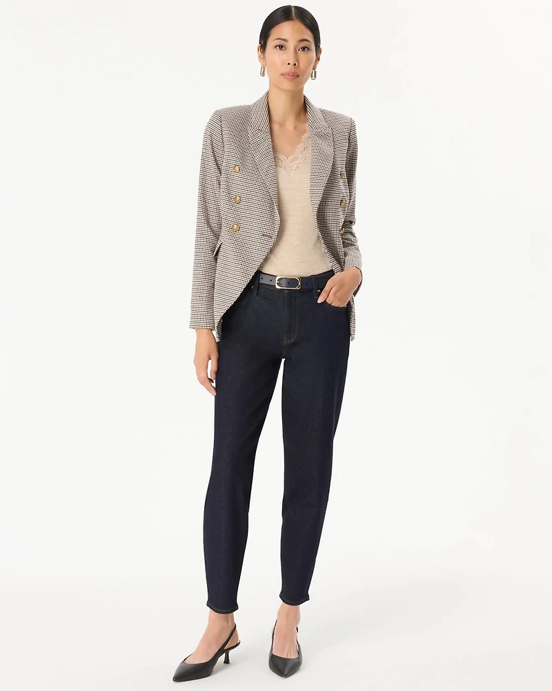 High-Rise Tapered Ankle Jeans