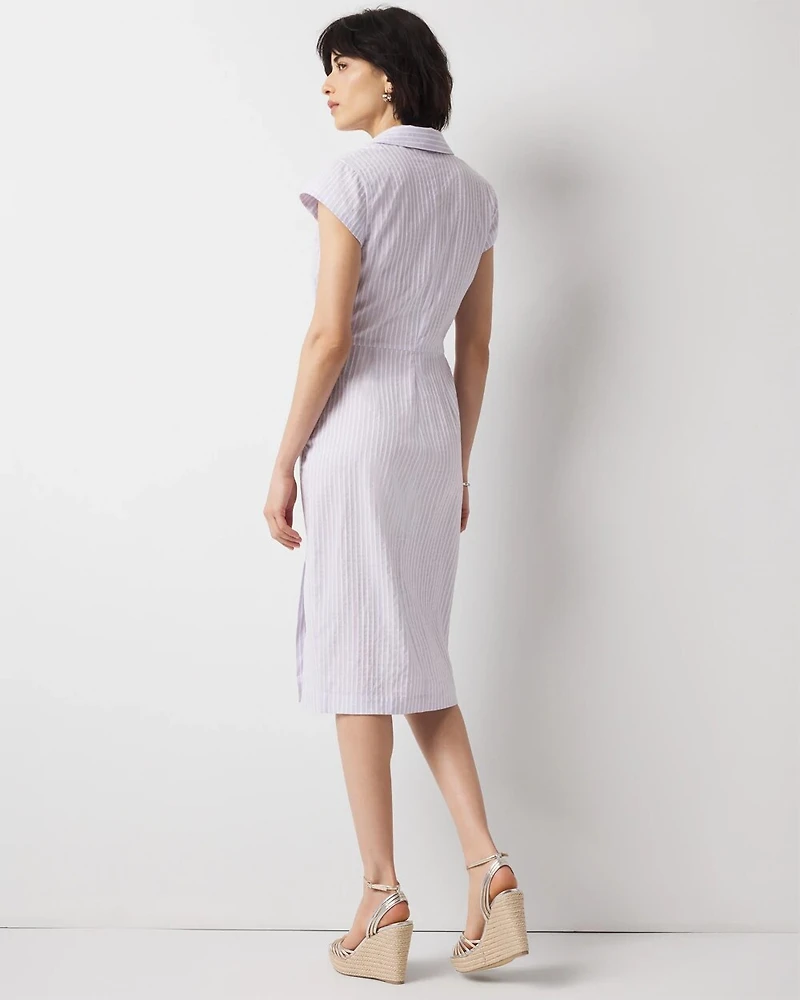 Short Sleeve Button Detail Dress