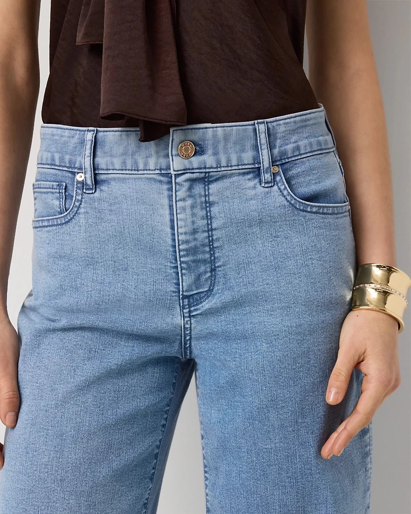 Featherweight High Rise Wide Leg Cropped Jean