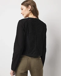 Petite Eyelet Jacket
