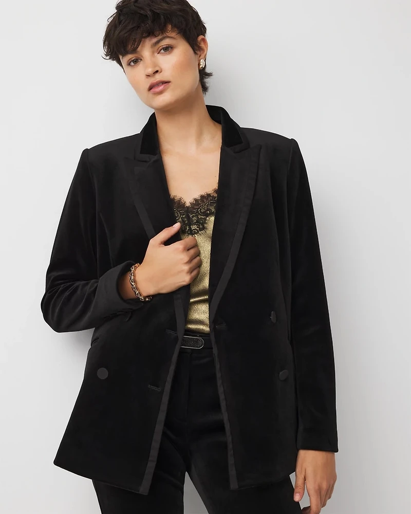 Satin + Velvet Tuxedo Jacket