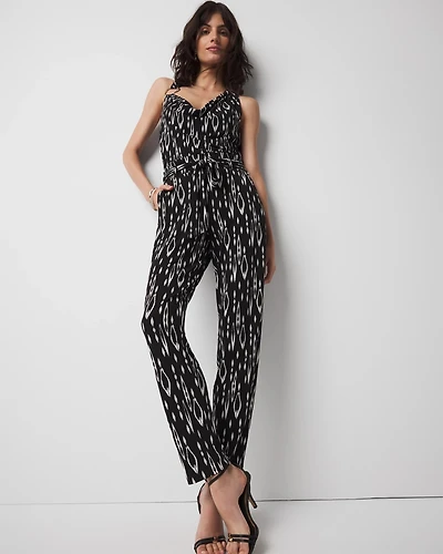 Jersey-Knit High-Rise Tapered Ankle Pants