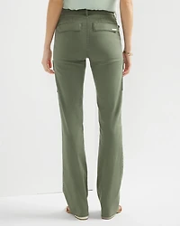 High-Rise Cargo Bootcut Jeans